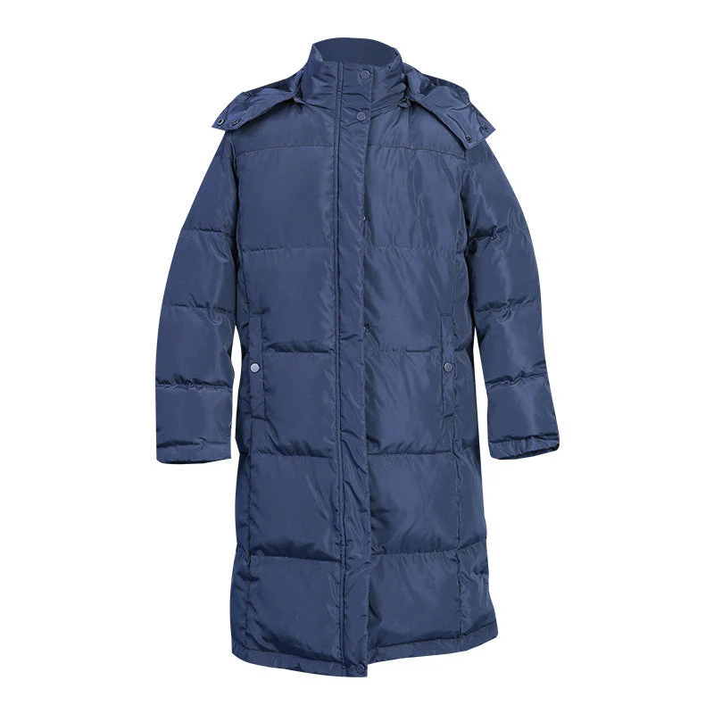 Insulating Women's Long Coat - Quilted Polyester, Commute - Image 7
