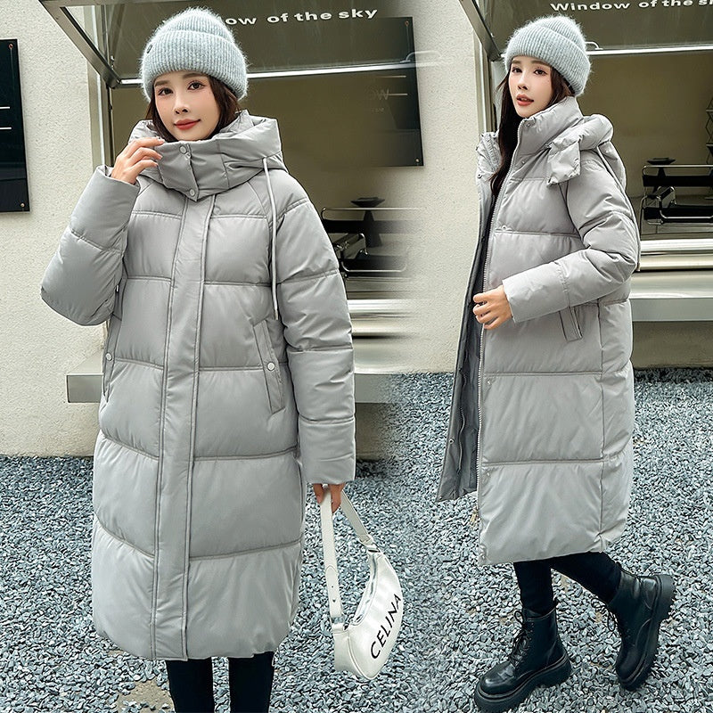 Insulating Women’s Long Puffer Coat - Hooded Quilted Winter - Image 5
