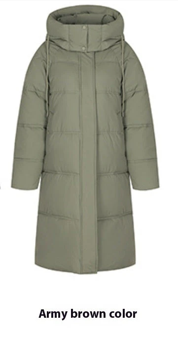 Insulating Women’s Long Puffer Coat - Hooded Quilted Winter - Image 7