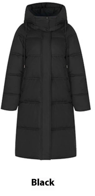 Insulating Women’s Long Puffer Coat - Hooded Quilted Winter - Image 8