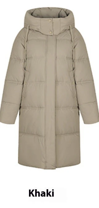 Insulating Women’s Long Puffer Coat - Hooded Quilted Winter - Image 9
