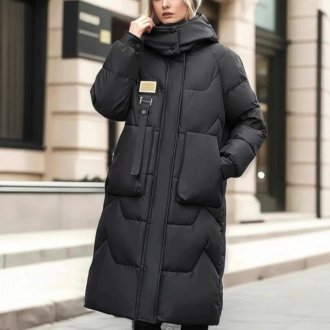 Insulating Women’s Long Puffer Coat - Quilted, Citywear - Image 5