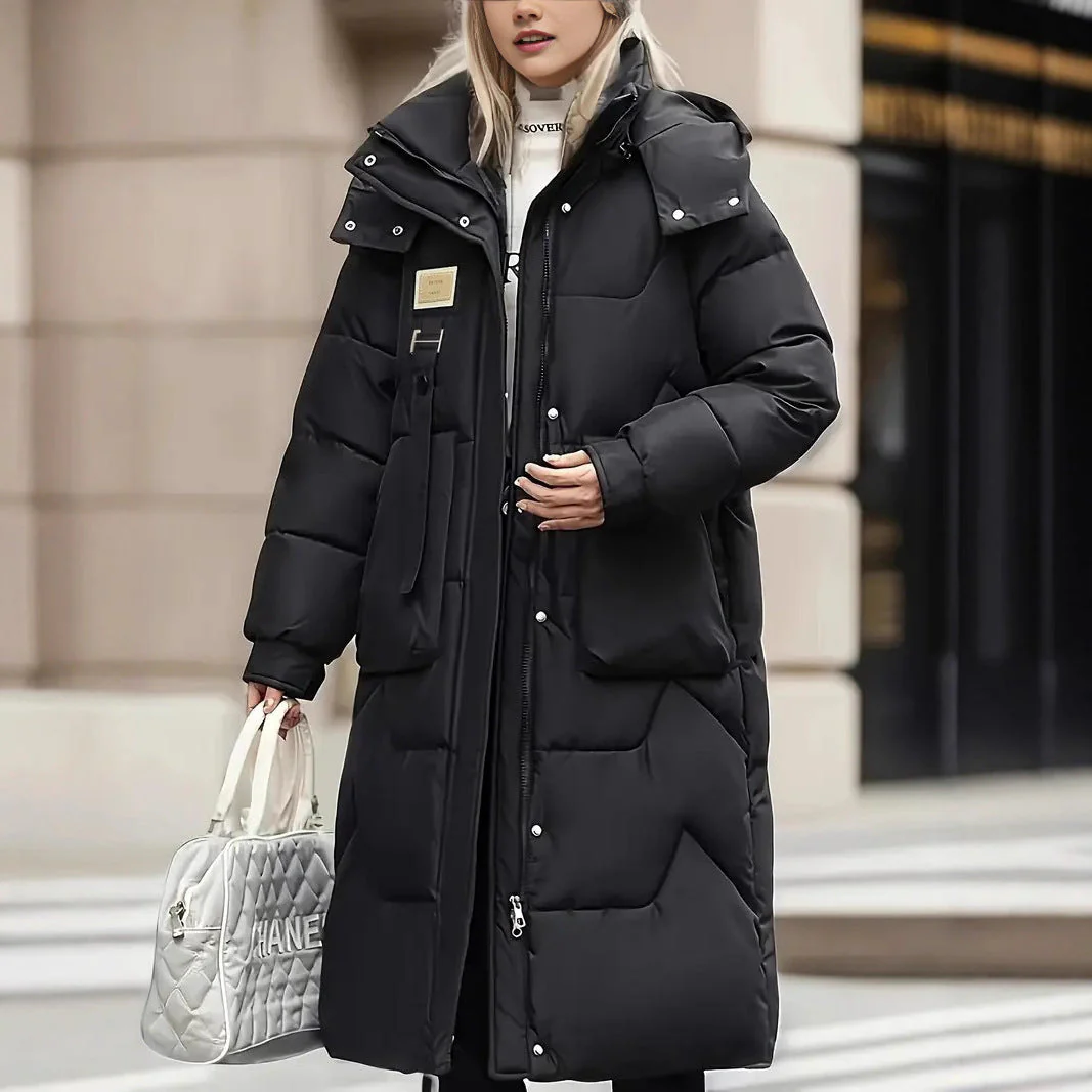 Insulating Women’s Long Puffer Coat - Quilted, Citywear - Image 6