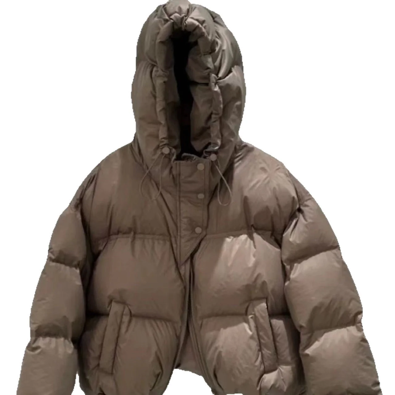 Insulating Women’s Puffer Coat – Cropped, Cotton, Winter - Image 5