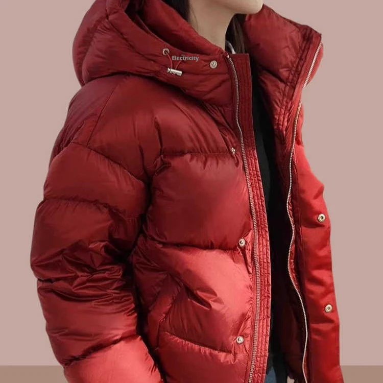 Insulating Women's Puffer Jacket - Oversized Quilted, Down - Image 8