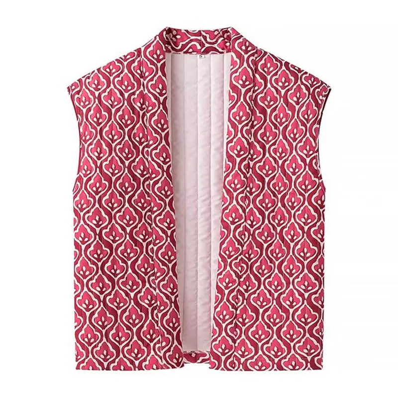 Insulating Women’s Quilted Vest - Loose Open Stitch, Cotton - Image 22