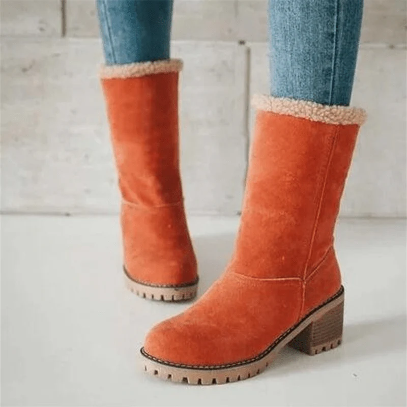 Insulating Women’s Winter Boots - Mid Calf Suede Cozy Lining - Image 3
