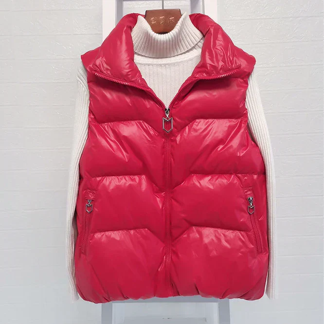 Insulating Women Vest - Loose Puffer, Polyester, Winter - Image 6