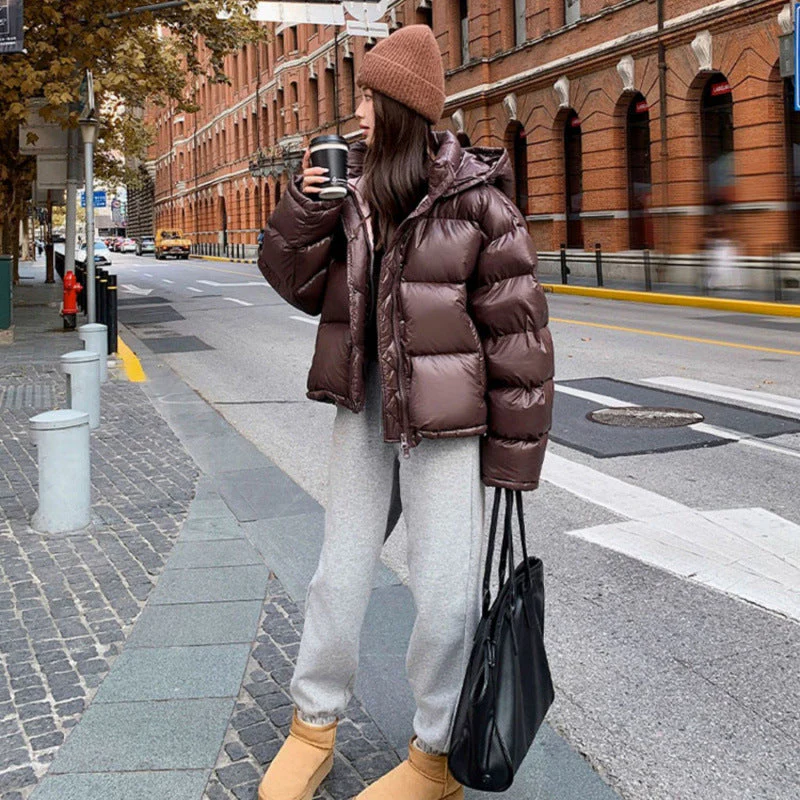Insulating Womens Puffer Jacket - Boxy Short Acrylic Winter - Image 3