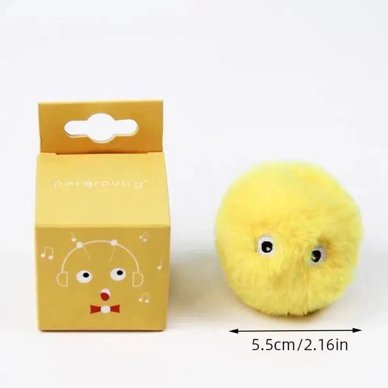 Interactive Cat Toy Ball - Plush Electric Catnip Training Squeak Sound Toy for Kittens - Image 5