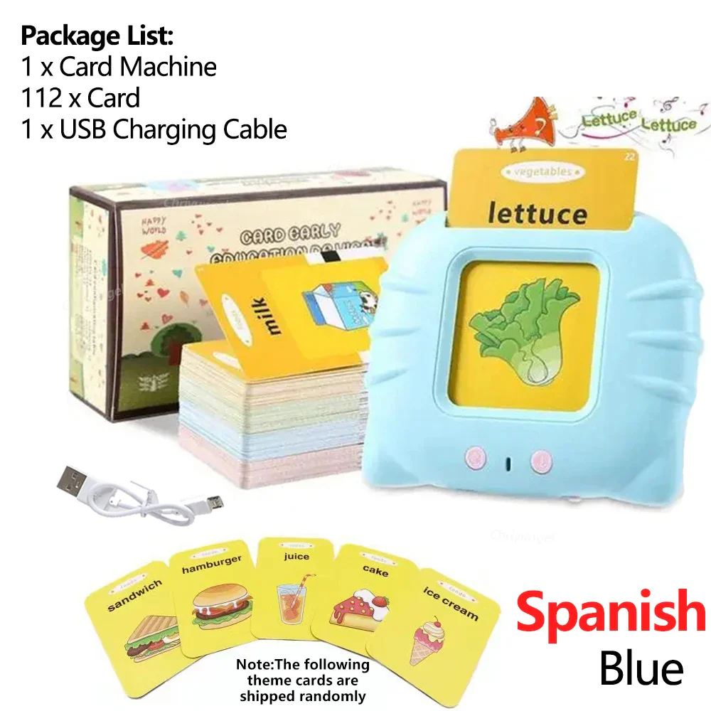 Interactive Educational Toy Flash Card Learning Machine for 2-6 Year Olds, Screen-Free Learning with Audio Function - Image 10