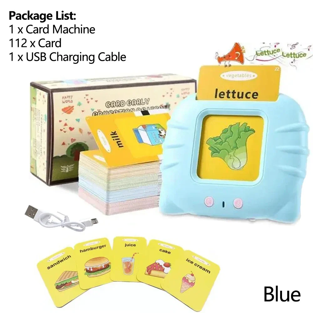 Interactive Educational Toy Flash Card Learning Machine for 2-6 Year Olds, Screen-Free Learning with Audio Function - Image 11