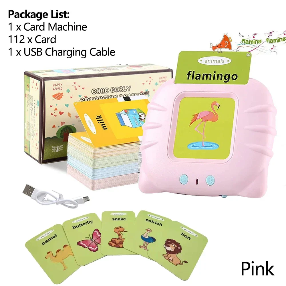 Interactive Educational Toy Flash Card Learning Machine for 2-6 Year Olds, Screen-Free Learning with Audio Function - Image 6