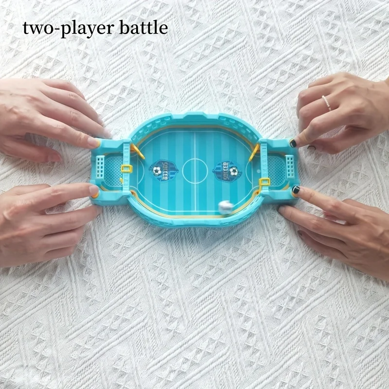 Interactive Soccer Game for Kids -2-Player Tabletop Fun, Parent-Child Activity, Portable Puzzle Game in Blue/Green - Image 4