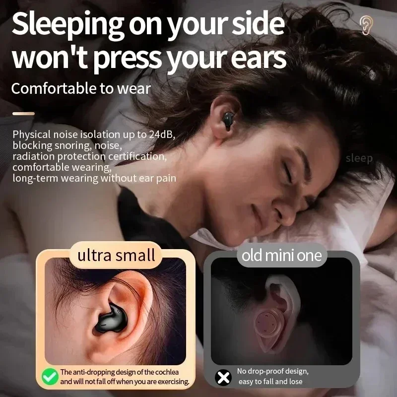 Invisible Sleep Wireless Earphone TWS Bluetooth 5.3 Headphones IPX5 Waterproof Sports Earbuds - Image 6