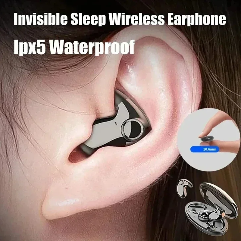 Invisible Sleep Wireless Earphone TWS Bluetooth 5.3 Headphones IPX5 Waterproof Sports Earbuds - Image 7