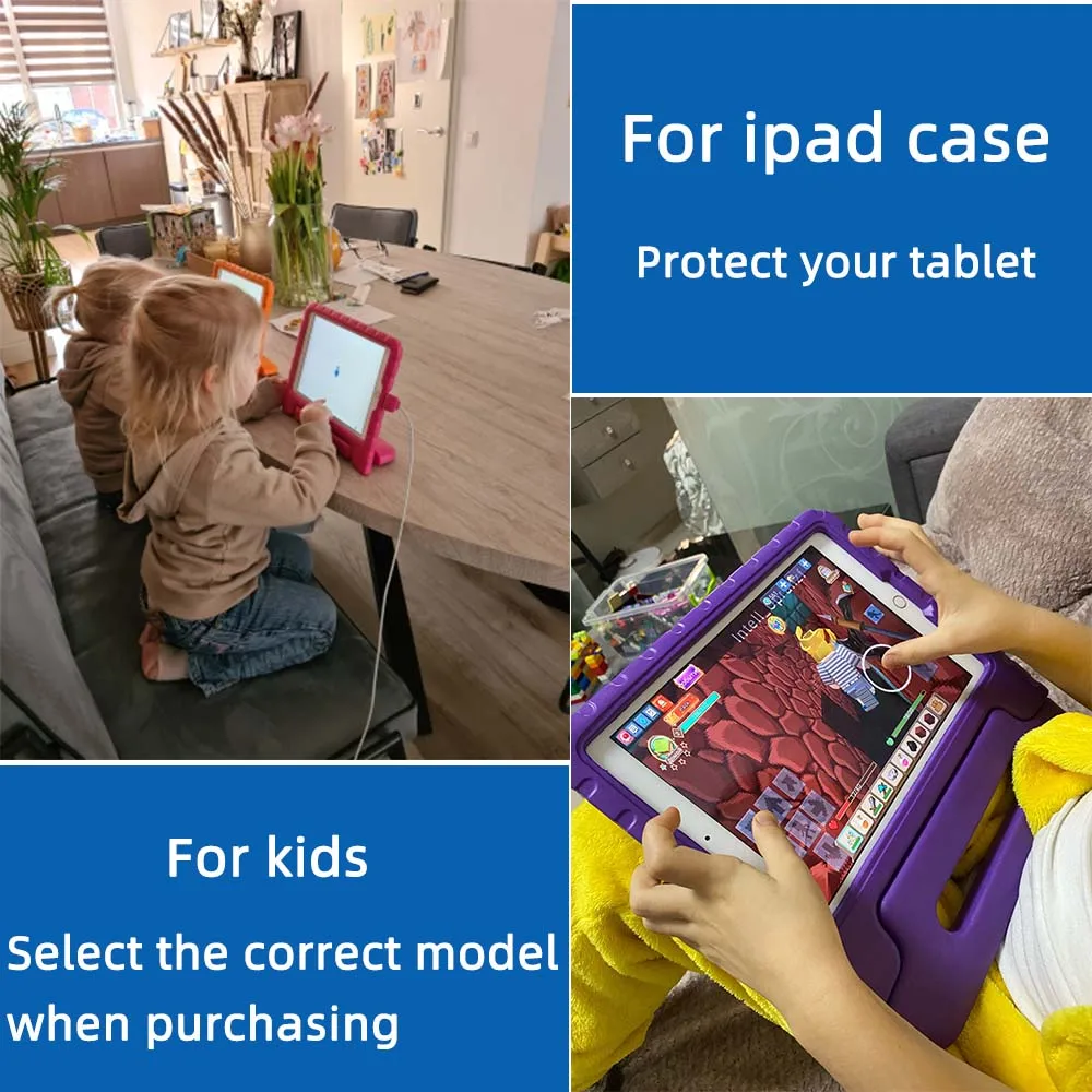 iPad Air Case Shockproof EVA Handheld Handle Stand Case Kids Back to School 2025 Drop Protection Dust Resistant - Image 5