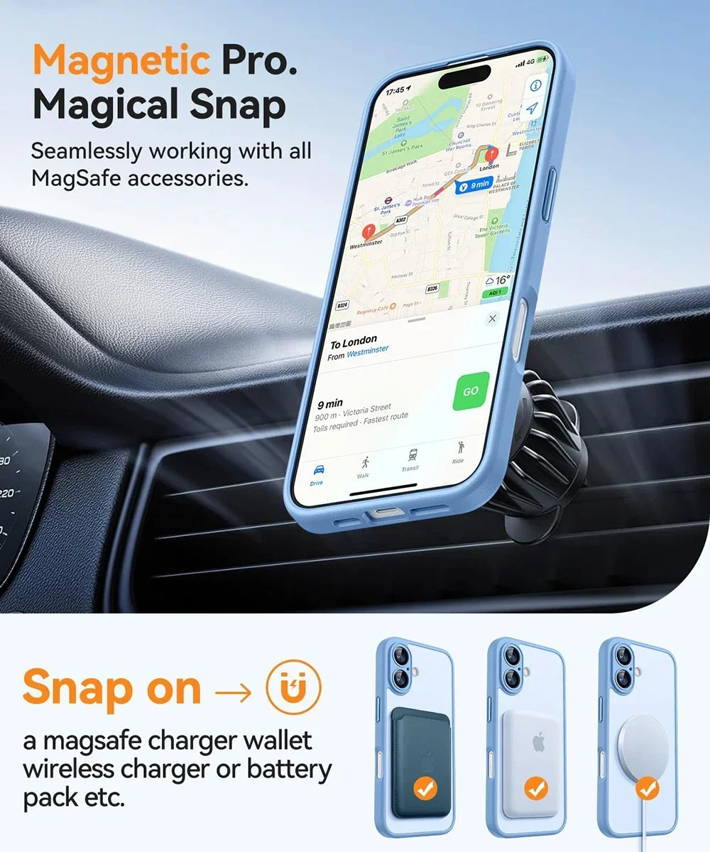 iPhone Case Magnetic Matte Translucent Armor MagSafe Compatible Shockproof Anti-Fingerprint Back To School 2026 Gift - Image 4