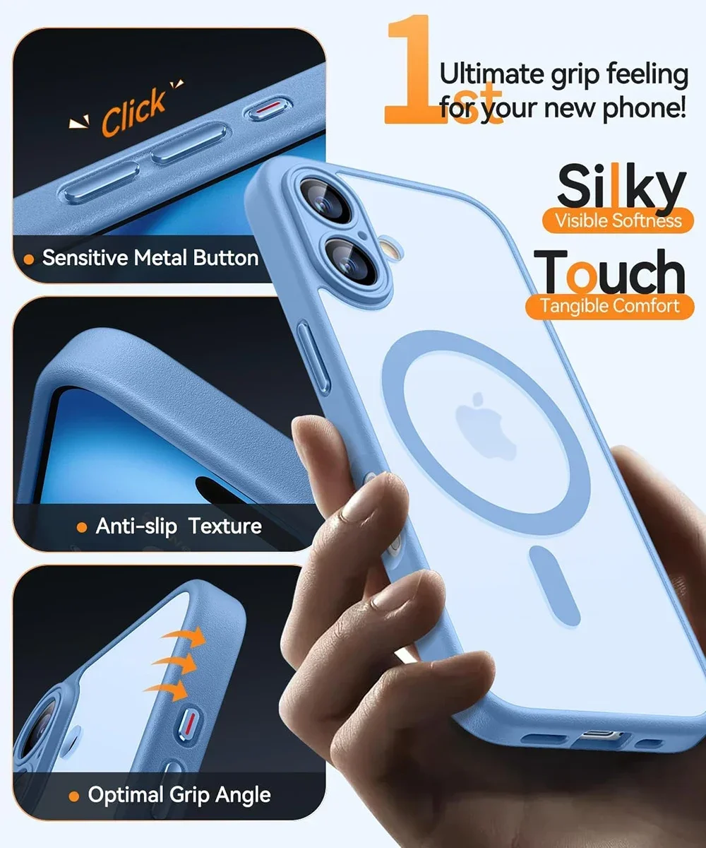iPhone Case Magnetic Matte Translucent Armor MagSafe Compatible Shockproof Anti-Fingerprint Back To School 2026 Gift - Image 5