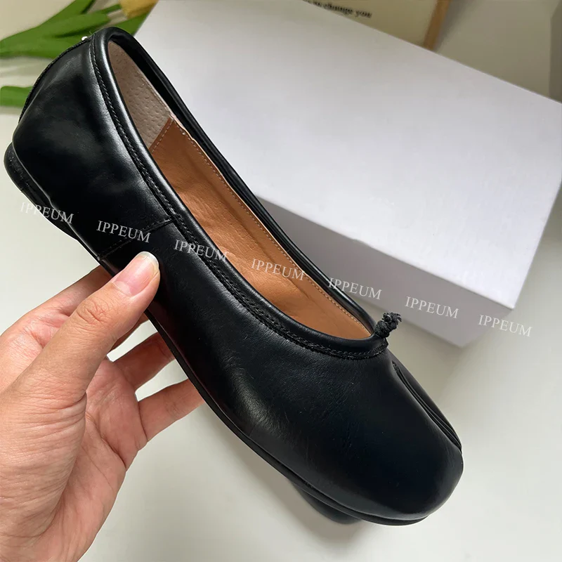 Lightweight Womens Split Toe Ballet Flats - Mary Jane, PU - Image 14