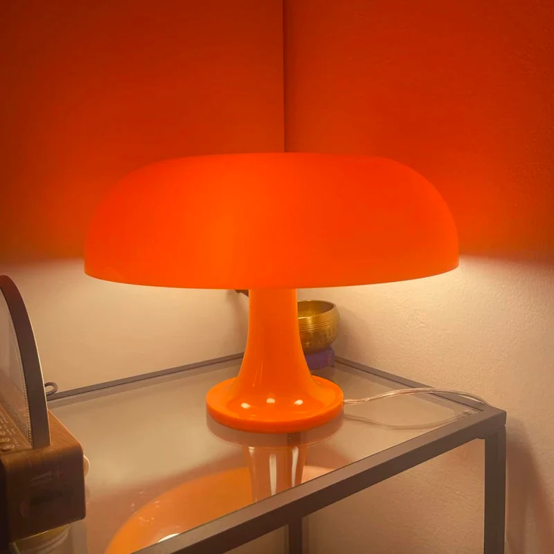 Japandi LED Mushroom Table Lamp Ivory Minimalist Bedside Lighting - Image 2