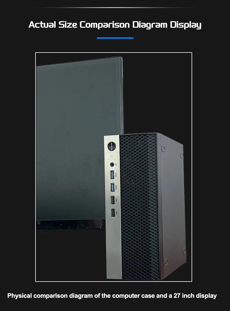 Mini ITX HTPC Case 1U PSU Support Mesh Compact Home Theater - Image 12
