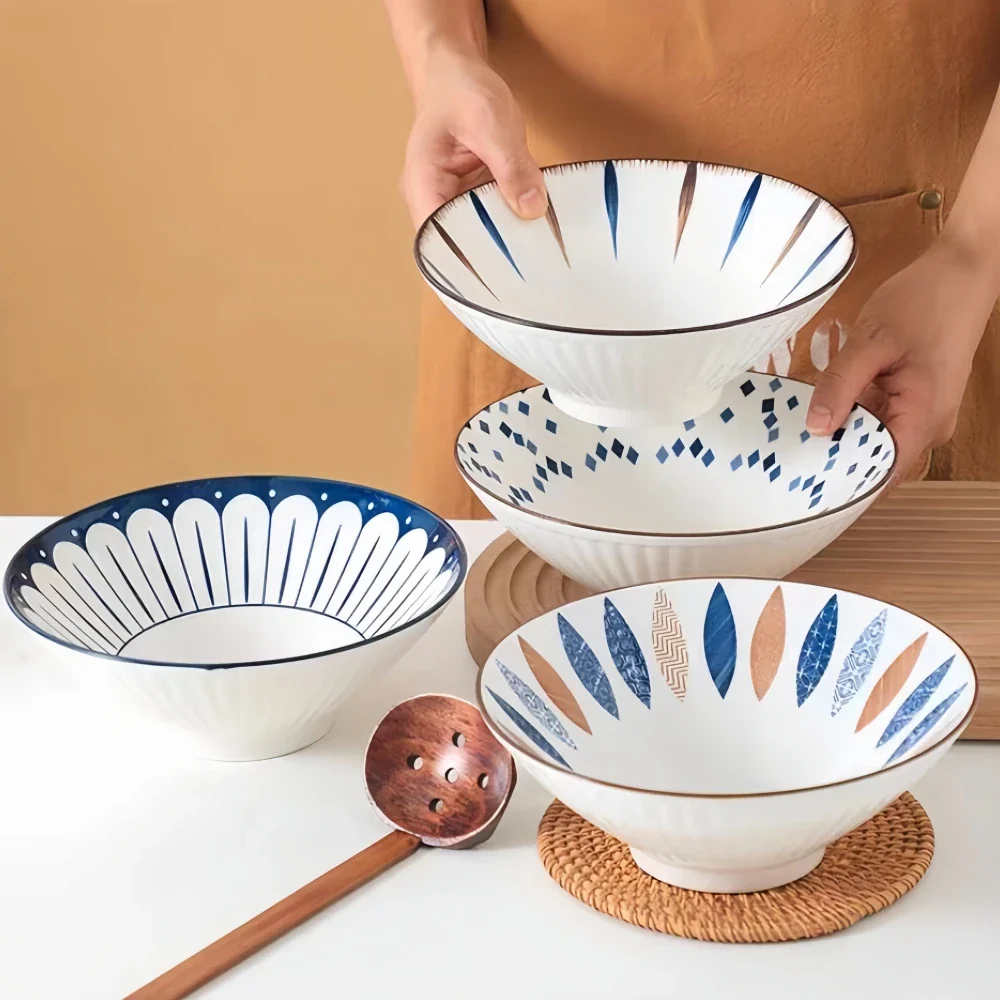 Ramen Bowl 8 Inch Porcelain Japanese Noodle Bowl Large - Image 3