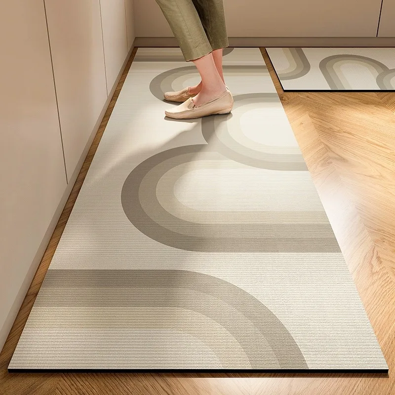 Japanese Minimalist Cream Anti Slip Floor Mat Kitchen - Image 11