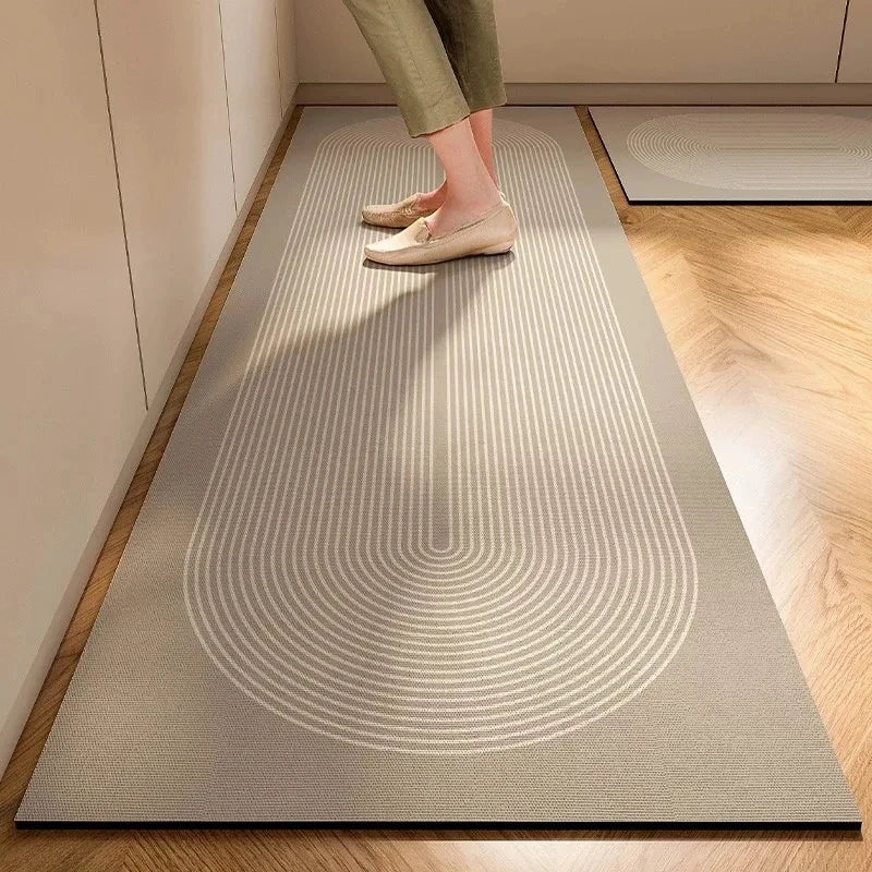 Japanese Minimalist Cream Anti Slip Floor Mat Kitchen - Image 13