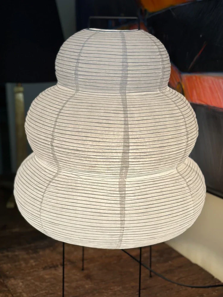 LED Rice Paper Lamp Tricolor Dimming Japanese Style - Image 15