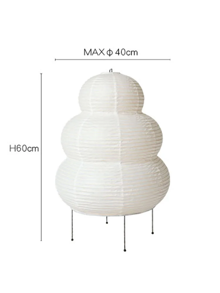 LED Rice Paper Lamp Tricolor Dimming Japanese Style - Image 6