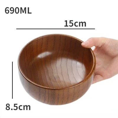Jujube Wood Soup Bowls Solid Wooden Japanese Bowls - Image 7