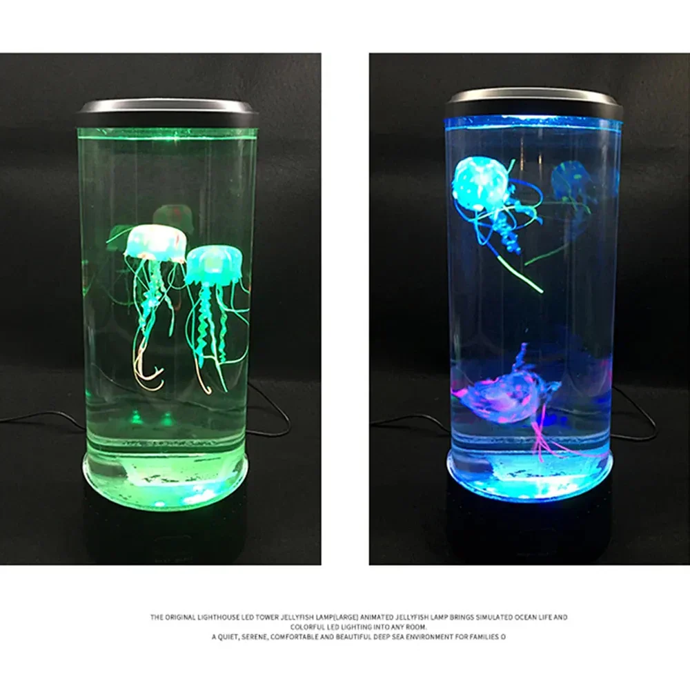 Jellyfish Lamp USB And Battery Table Night Light Kids Bedroom Decor Back To School 2025 Soothing Ambience - Image 4