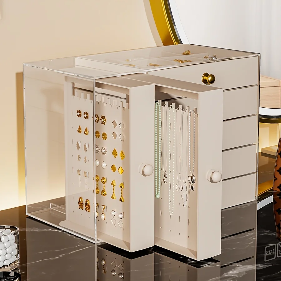 Jewelry Organizer 7-Layer Transparent Drawer Box High Capacity Storage Earrings Necklaces Rings Case Holiday Gifts 2026 - Image 5