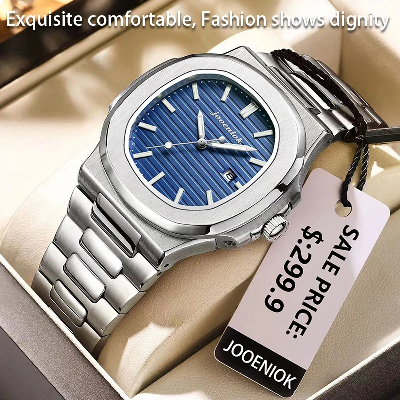 Luxury Quartz Watch Stainless Steel Date Waterproof Luminous - Image 3