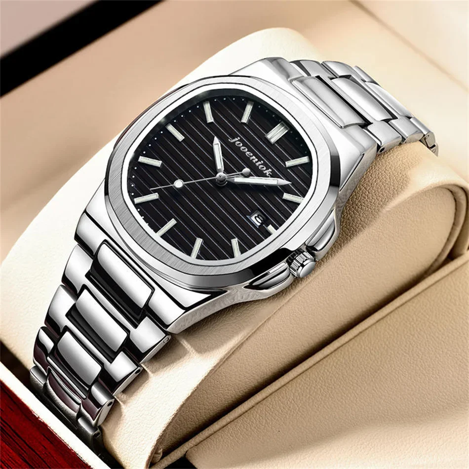 Luxury Quartz Watch Stainless Steel Date Waterproof Luminous - Image 5