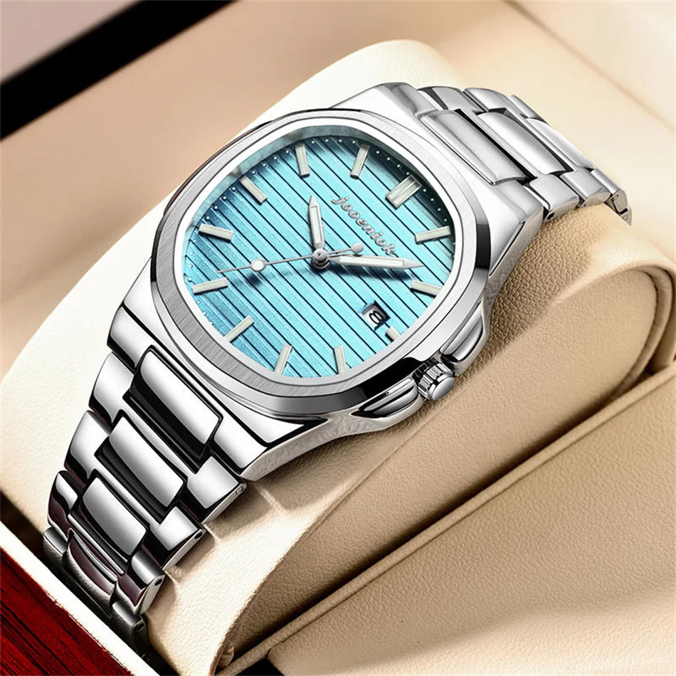 Luxury Quartz Watch Stainless Steel Date Waterproof Luminous - Image 6