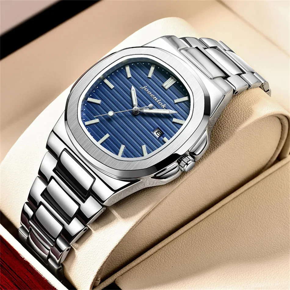 Luxury Quartz Watch Stainless Steel Date Waterproof Luminous - Image 8