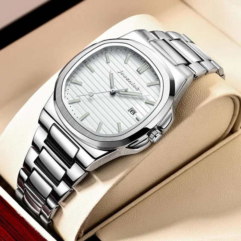 Luxury Quartz Watch Stainless Steel Date Waterproof Luminous - Image 9
