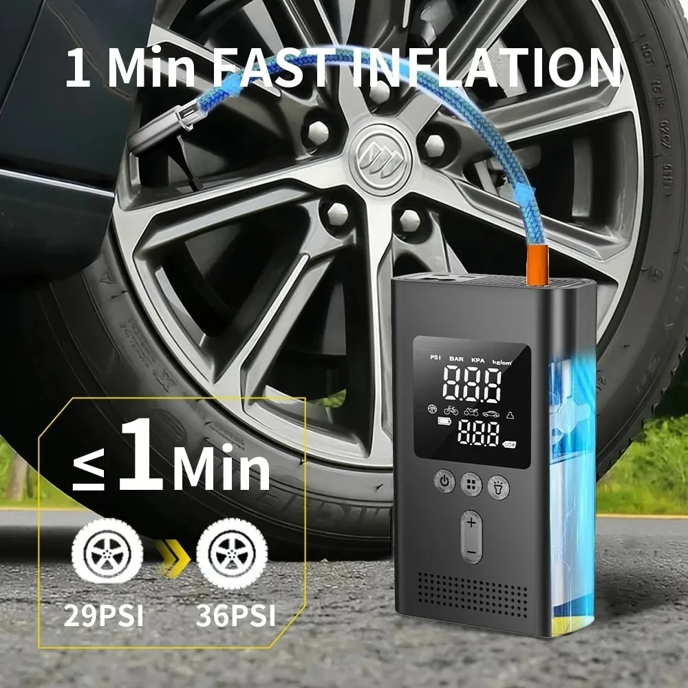 Jump Starter With Air Pump Car Jump Starter 3000A 150 PSI Inflator LED Light Fall 2025 Prep - Image 3