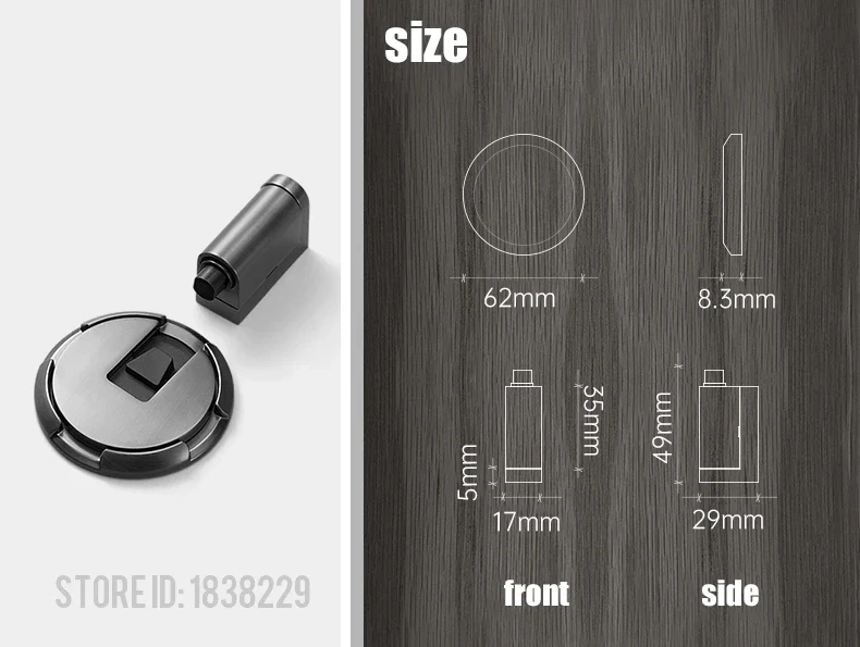 Magnetic Door Stopper Adjustable Heavy Duty No Drill - Image 8