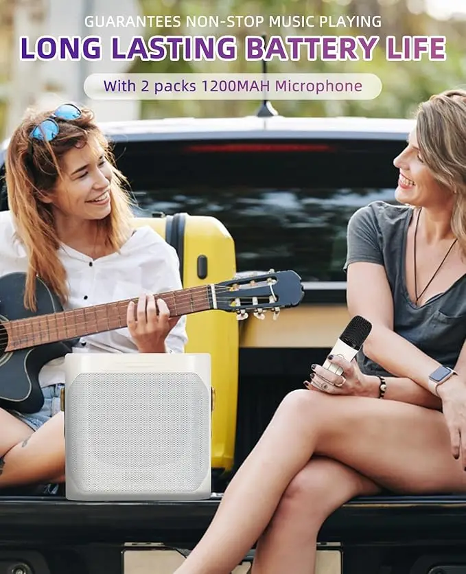 Karaoke Bluetooth Speaker Portable 360 Stereo Waterproof System With 2 Microphones Fall 2025 Trend Perfect For Parties - Image 5