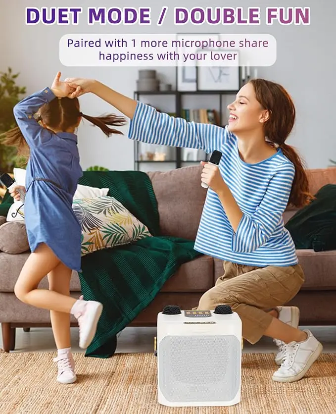 Karaoke Bluetooth Speaker Portable 360 Stereo Waterproof System With 2 Microphones Fall 2025 Trend Perfect For Parties - Image 6