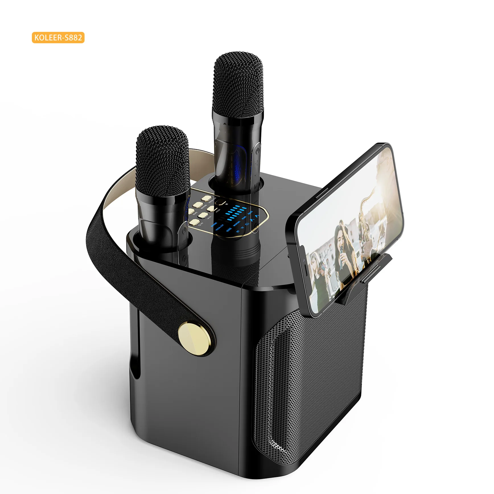 Karaoke Bluetooth Speaker Portable 360 Stereo Waterproof System With 2 Microphones Fall 2025 Trend Perfect For Parties - Image 7
