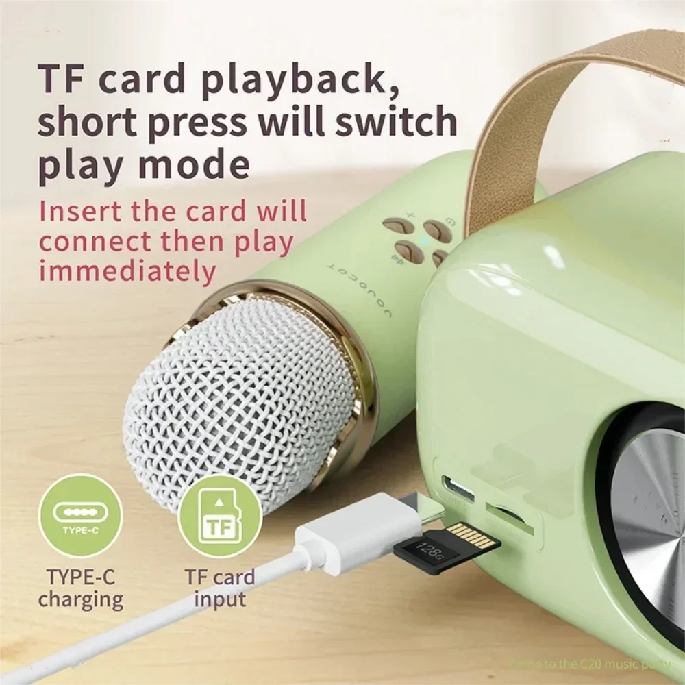 Karaoke Portable Bluetooth Speaker With Microphone Mini FM Radio Back To School 2025 Gift Idea - Image 2