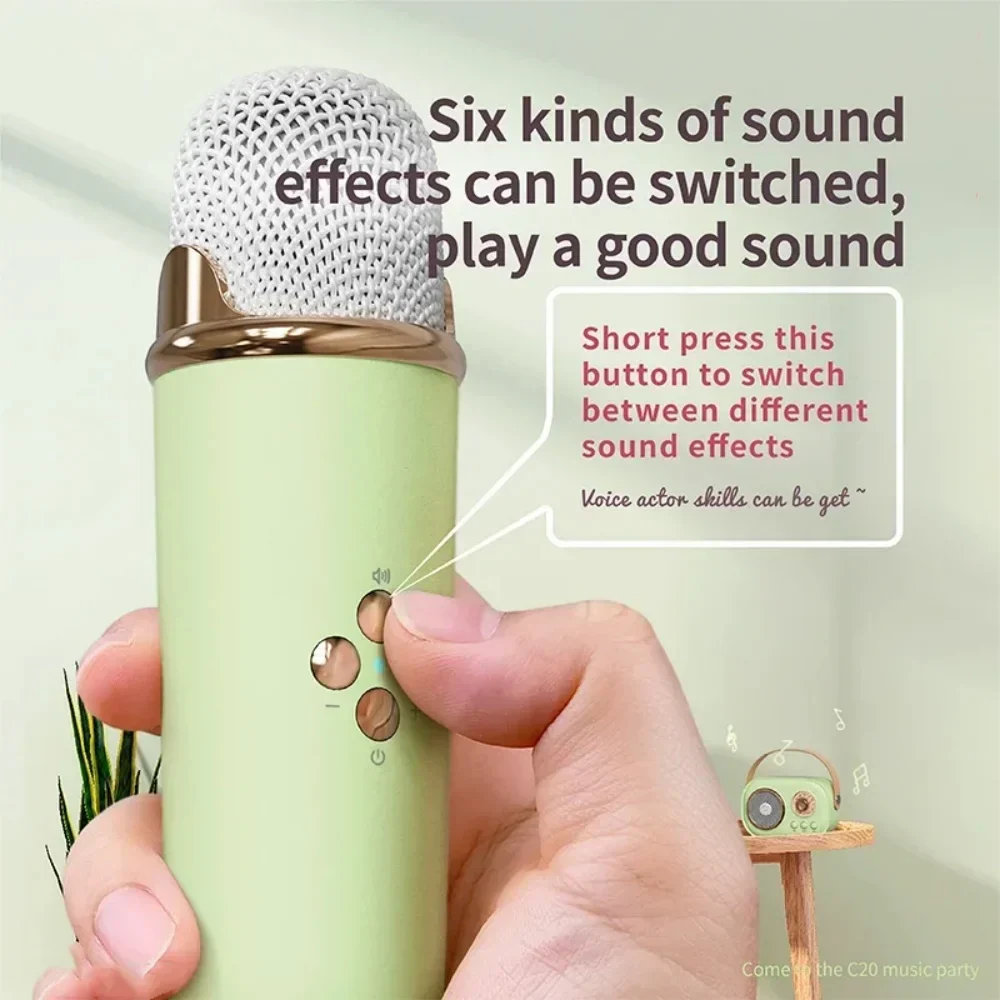Karaoke Portable Bluetooth Speaker With Microphone Mini FM Radio Back To School 2025 Gift Idea - Image 3