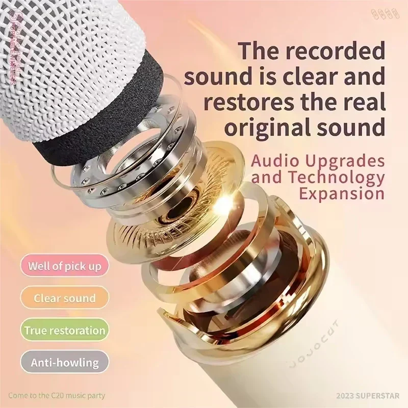 Karaoke Portable Bluetooth Speaker With Microphone Mini FM Radio Back To School 2025 Gift Idea - Image 5