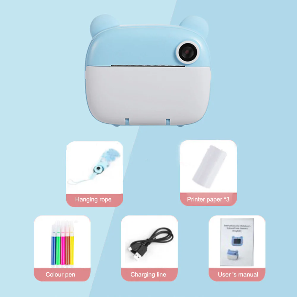 Kid Instant Print Camera - Fun Photography for Kids, Lightweight, Easy to Use, Black & White Prints - Image 10