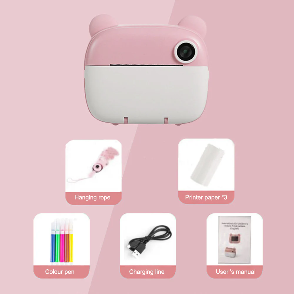 Kid Instant Print Camera - Fun Photography for Kids, Lightweight, Easy to Use, Black & White Prints - Image 11