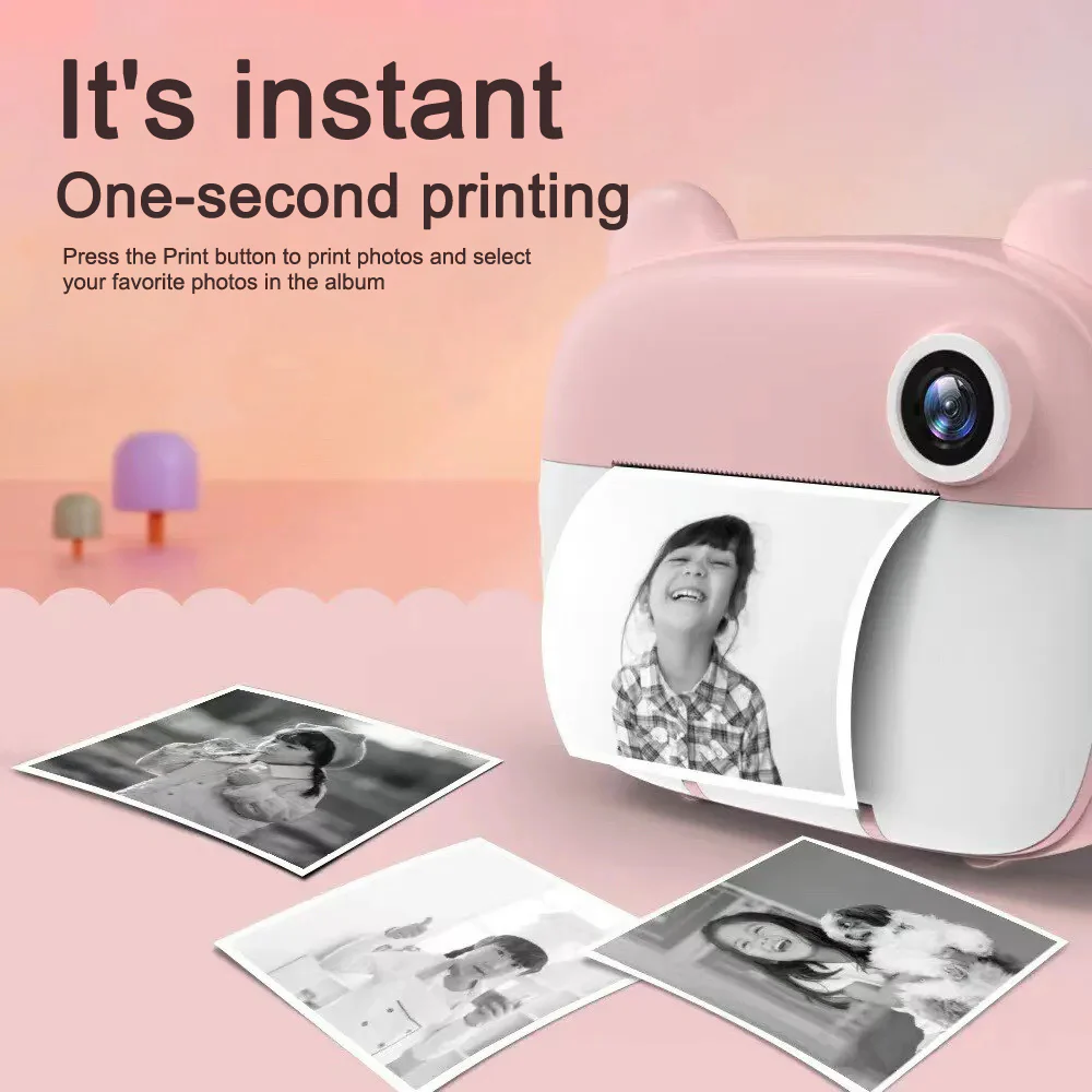 Kid Instant Print Camera - Fun Photography for Kids, Lightweight, Easy to Use, Black & White Prints - Image 16